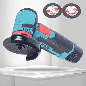 МАЛЕНЬКАЯ УГЛОВАЯ ШЛИФМАШИНА ДЛЯ РЕЗКИ АККУМУЛЯТОРНОГО ПВХ 19500об/мин + 2хБАКУ + 2ДИСКА