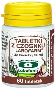 Tabletki z czosnku 300 mg Labofarm 60 tabletek