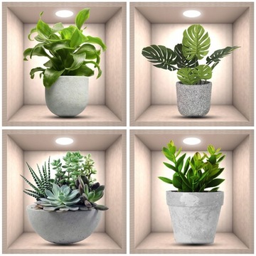 Naklejka ścienna Vintage Decor Home 4 szt
