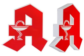 Reklama świetlna LITERA 3D LED A znak APTECZNY 70