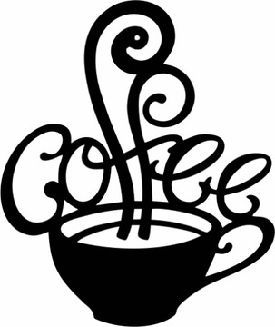 Naklejka Na Ścianę Cup Of Coffee Filiżanka z Kawą