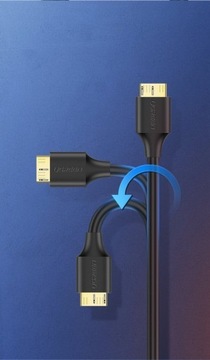 UGREEN ПРОЧНЫЙ КАБЕЛЬ ДЛЯ НАКОПИТЕЛЯ USB 3.0 К MICROUSB-B 3.0 5GBPS 2.1A 2M