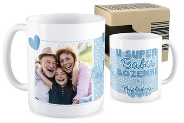 FOTO KUBEK prezent DZIEŃ BABCI DLA DZIADKA + IMIĘ