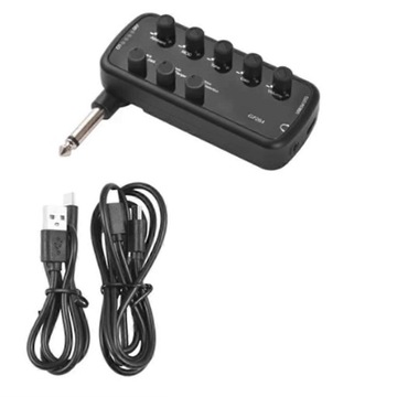 Mini wzmacniacz przenośny do gitary elektrycznej, Plug and Play