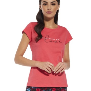 Женская пижама CORNETTE День святого Валентина 628/275 С ЛЮБОВЬЮ коралловый