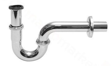 Syfon Półsyfon umywalkowy rurowy metalowy chrom 719