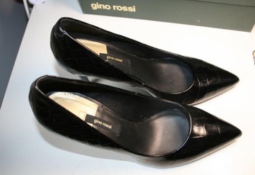 buty szpilki czarne Gino Rossi 38 dł.24,5 +portfel