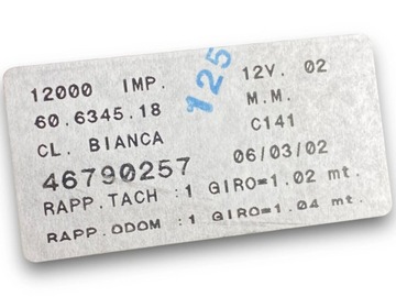 PŘÍSTROJOVÁ DESKA BUDÍKY FIAT OE 46790257