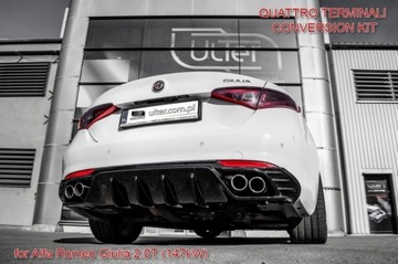 TLUMIČ SPORTOVNÍ NEREZ ALFA ROMEO GIULIA 2.0T