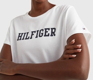 T-shirt damski okrągły dekolt Tommy Hilfiger rozmiar S