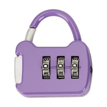 3 Digit Combination Lock Outdoor Padlock for Case School Gym Locker purple