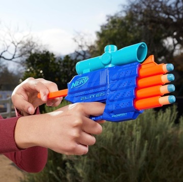 PISTOLET NERF ELITE 2.0 PROSPECT QS-4 WILD EDITION + TARCZA + 30 STRZAŁEK