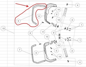 PRAWY STELAŻ WSPORNIK UCHWYT HANDBAR HANDBARU Segway Snarler AT6 570/600cc
