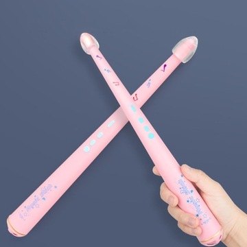 Ритмический барабан Барабанные палочки Гладкая ручка Электронная индукция Ритм Ритм Подарок Розовый