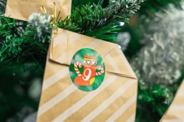 АДВЕНТ-КАЛЕНДАРЬ - СУМКИ + НАКЛЕЙКИ - НАБОР DIY XXL - EKO ALLBAG