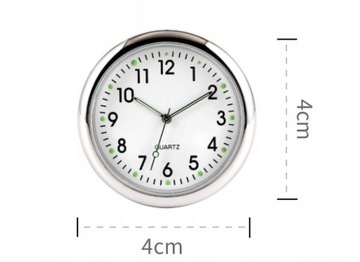 Автомобильные часы Silver White QUARTZ - Украшение автомобиля Chrome White PL