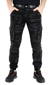 ДЖОГГЕРЫ МУЖСКИЕ КАМУФЛЯЖНЫЕ ЧЕРНЫЕ, размер 40
