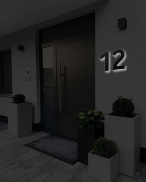 Подсветка НОМЕР ДОМА 30 см - 2 цифры, эффект HALO