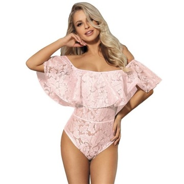 ZMYSŁOWE SEKSOWNE KORONKOWE BODY DAMSKIE HISZPANKA ODKRYTE RAMIONA pl093