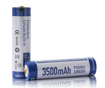 Akumulator KEEPPOWER ICR18650-350PCM 3500mAh m-USB
