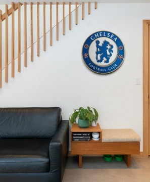 Челси Лондон 3D деревянная картина на стену Герб Подарочный светодиодный ночник 40см