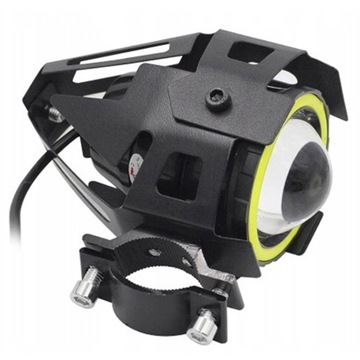 Мотоциклетные галогенки U7, белые стробоскопы, кольцо ANGEL EYES