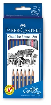 OŁówek Faber-Castell GOLD 6 sztuk+GUMKA+TEMPERÓWKA