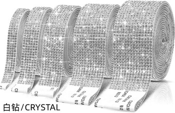 Samoprzylepne kryształowe naklejka z kryształkami diamentowa wstążka nakle