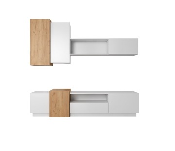 Аккуратная белая стенка, гарнитур для гостиной TRI