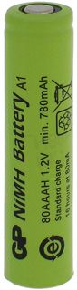 Akumulator przemysłowy GP 80AAAH 800mAh AAA NiMH 1,2V 10,5x43,7mm
