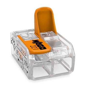 SZYBKOZŁĄCZKA WAGO UNIWERSALNA 2x0,2-4mm² 100szt