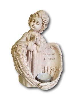 Figurka na grób dekoracja nagrobka świeczka 21cm