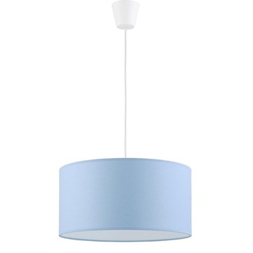 Dziecięca lampa wisząca sufitowa niebieska okrągła
