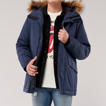 parka męska granatowa HOLLISTER Abercrombie USA L