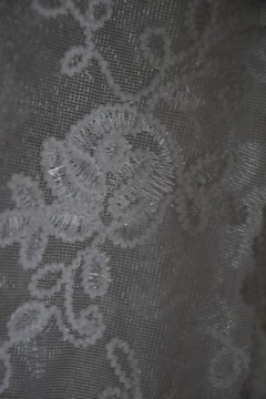 Штора, тюль, вышивка, блестящие розы, белый, 280 см 130