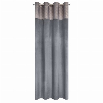 Штора 140х250см с люверсами, серая Еврошторы