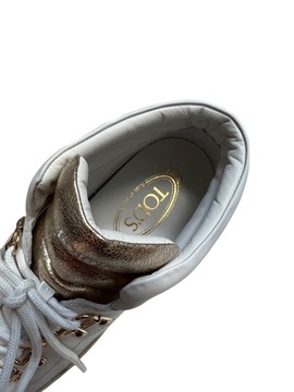 TOD'S sneakersy białe złote dodatki r. 38,5