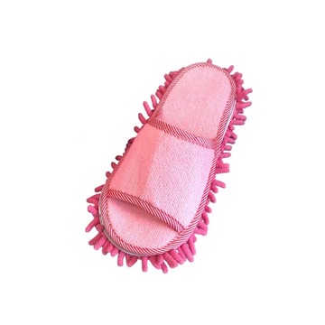 Lazy Mop Kapcie Czyszczące Buty Unisex Gospodarstwo domowe Odpinany Szenilowy Różowy