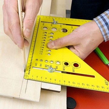 KAIDA-4 многофункциональная линейка для разметки кромок, 250 мм