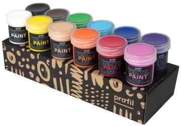 12 farb do tkanin ciemnych 25ml