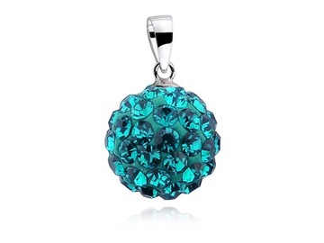 ZAWIESZKA NIEBIESKA KULKA SWAROVSKI CRISTAL 10MM