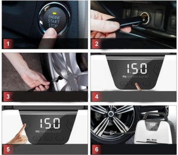 АВТОМОБИЛЬНЫЙ КОМПРЕССОР ЭЛЕКТРИЧЕСКИЙ ВЕЛОСИПЕДНЫЙ НАСОС 12В