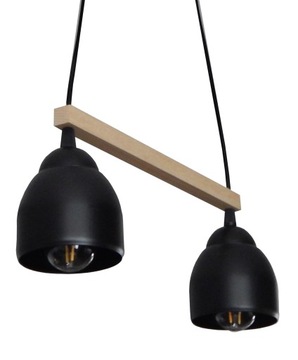 LAMPA WISZĄCA SUFITOWA 022-2 LED DREWNO ŁEZKA LOFT