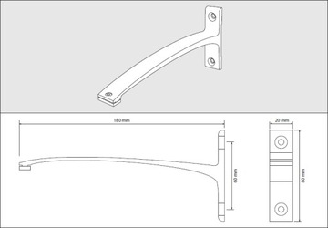 КЛАССИЧЕСКИЙ/СОВРЕМЕННЫЙ НАСТЕННЫЙ КРОНШТЕЙН 18 СМ