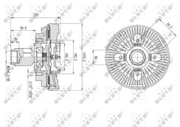 NRF 49587 SPOJKA VENTILÁTOR CHLAZENÍ