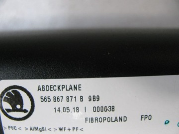 SKODA KODIAK ROLETA KUFRU 565867871B