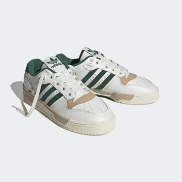 ADIDAS ORIGINALS RIVALRY LOW WHITE DARK GREEN MAGIC BEIGE