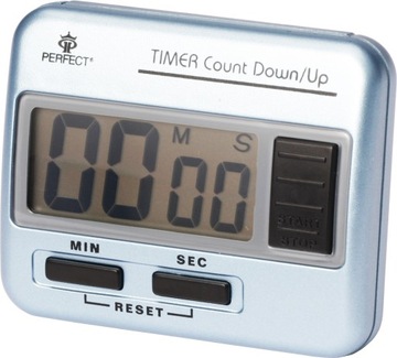 ЦИФРОВОЙ МИНУТНЫЙ ТАЙМЕР TM86 ЖК-дисплей 100 МИН. +АККУМУЛЯТОР серебристый