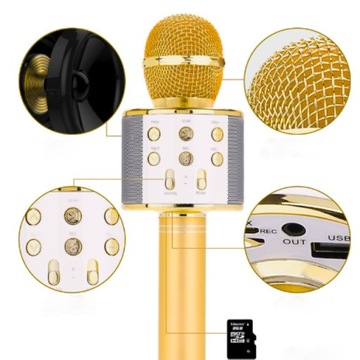 MIKROFON DLA DZIECI KARAOKE BEZPRZEWODOWY Z GŁOŚNIKIEM BLUETOOTH GŁOŚNIK