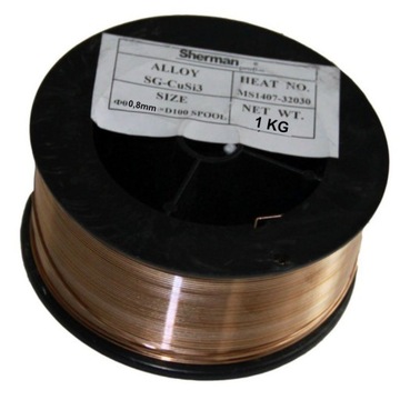 Drut do lutospawania CuSi3 lutospawanie 1kg MiG 08